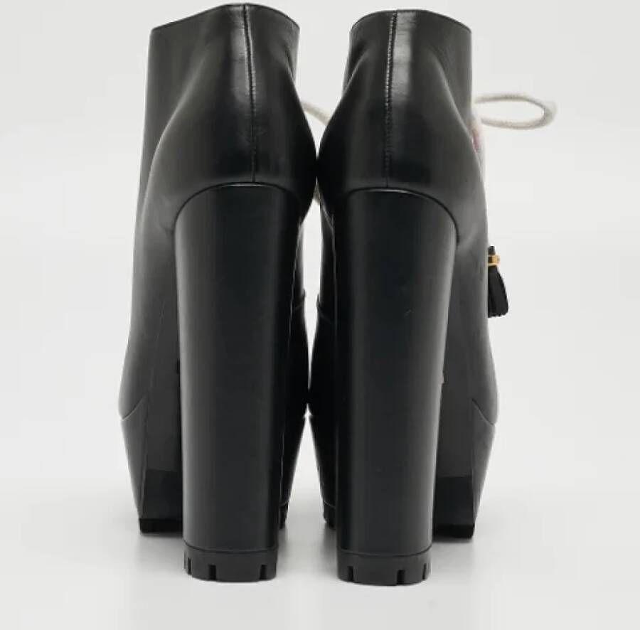 Gucci Vintage Pre-owned Leather boots Black Dames