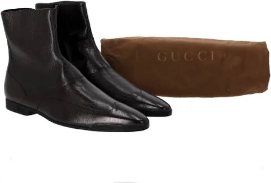 Gucci Vintage Pre-owned Leather boots Black Dames