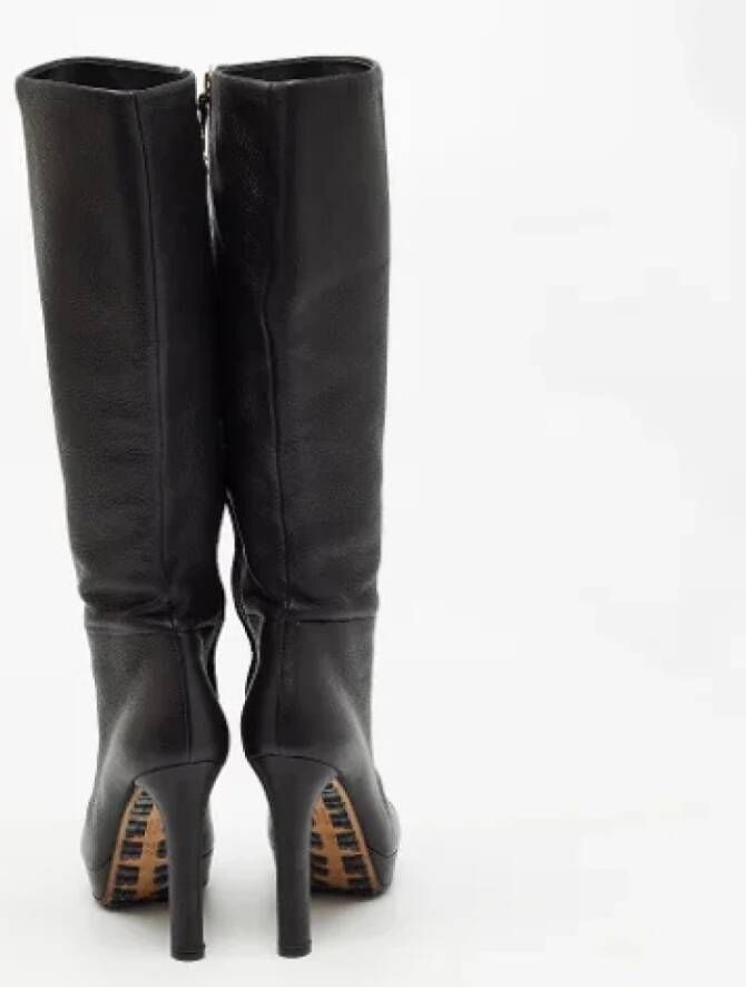 Gucci Vintage Pre-owned Leather boots Black Dames