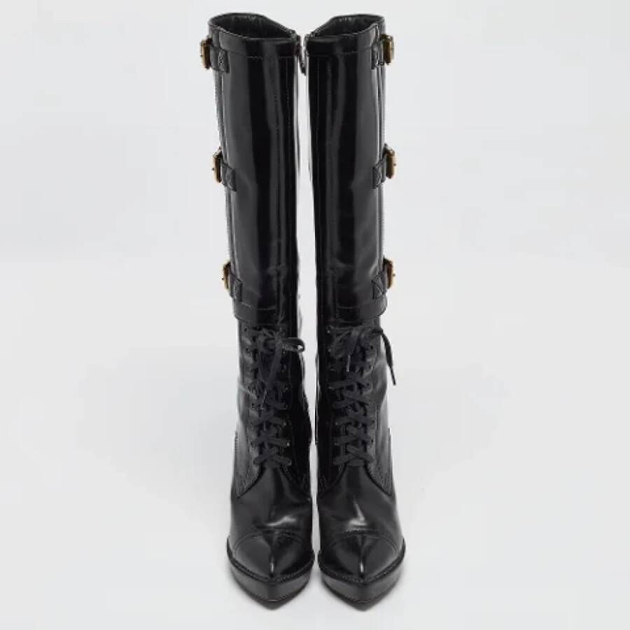 Gucci Vintage Pre-owned Leather boots Black Dames