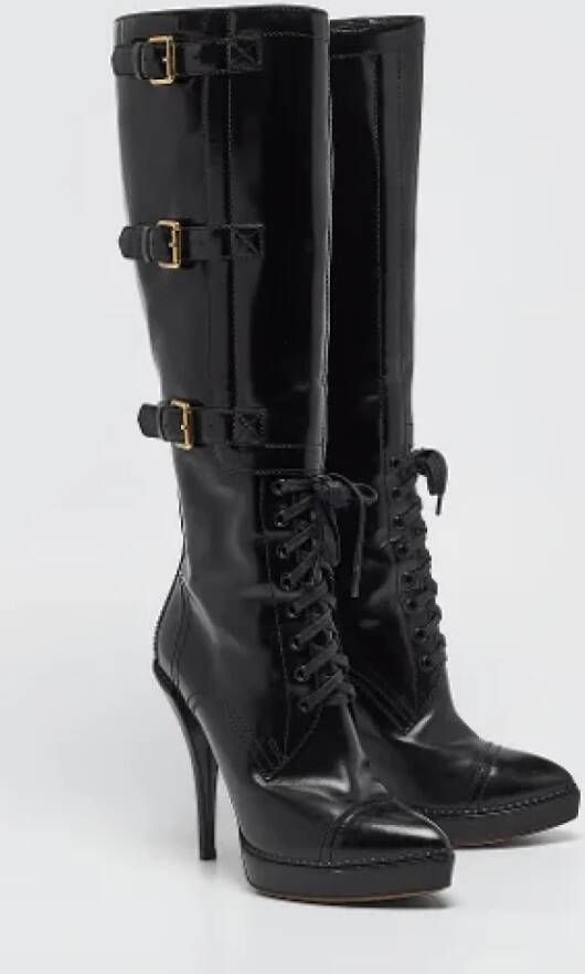 Gucci Vintage Pre-owned Leather boots Black Dames