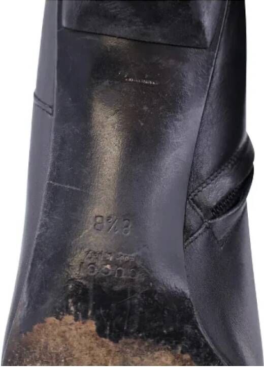 Gucci Vintage Pre-owned Leather boots Black Dames