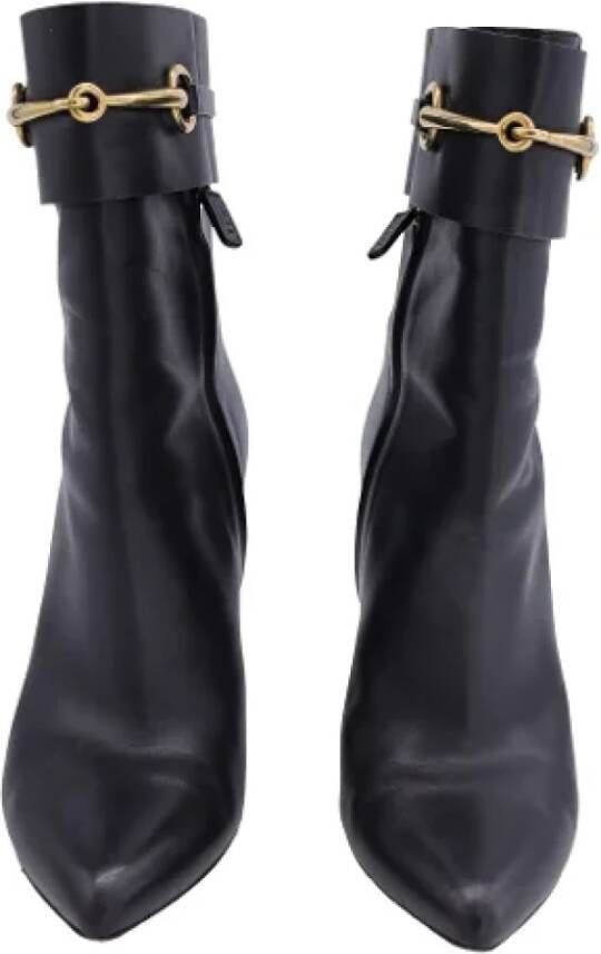 Gucci Vintage Pre-owned Leather boots Black Dames