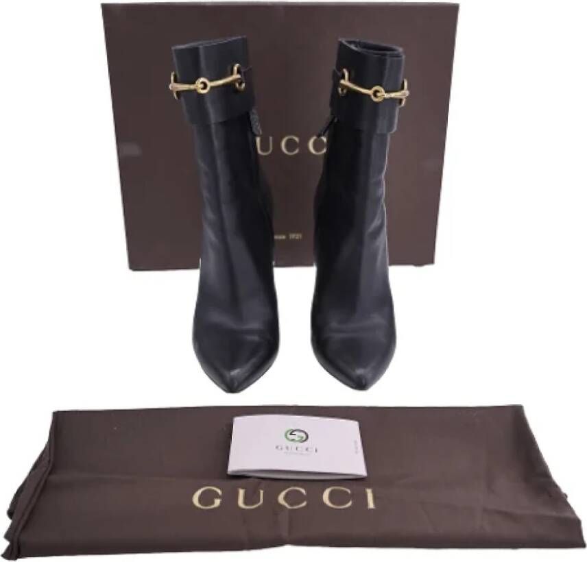 Gucci Vintage Pre-owned Leather boots Black Dames