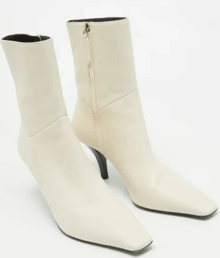 Gucci Vintage Pre-owned Leather boots White Dames