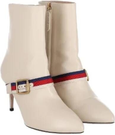 Gucci Vintage Pre-owned Leather boots White Dames