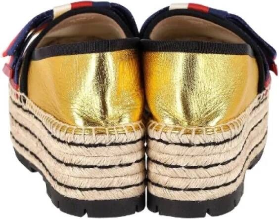 Gucci Vintage Pre-owned Leather espadrilles Multicolor Dames