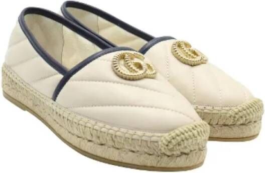 Gucci Vintage Pre-owned Leather espadrilles White Dames