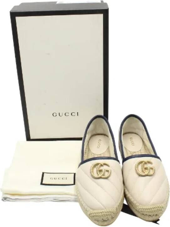 Gucci Vintage Pre-owned Leather espadrilles White Dames