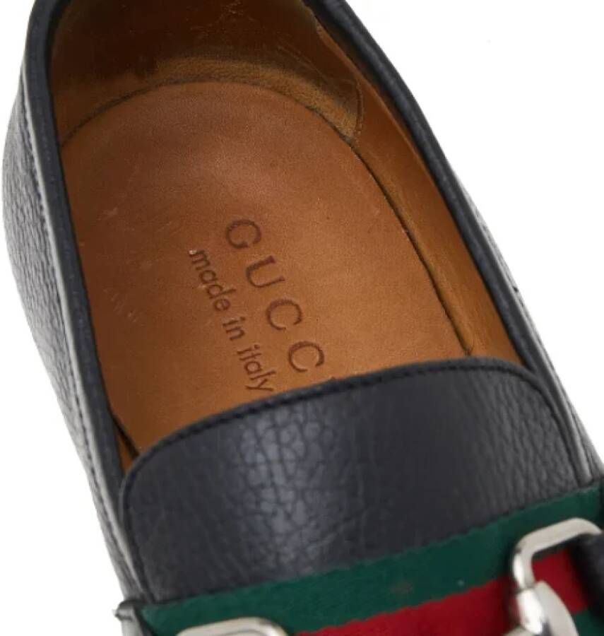 Gucci Vintage Pre-owned Leather flats Black Dames