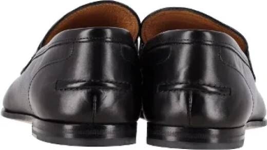 Gucci Vintage Pre-owned Leather flats Black Dames