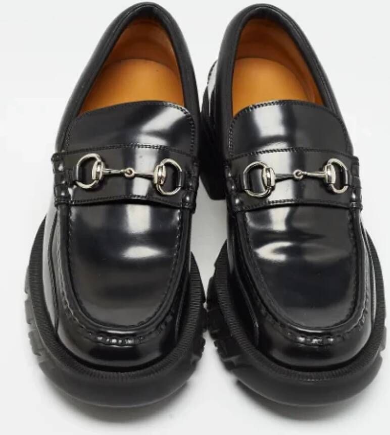 Gucci Vintage Pre-owned Leather flats Black Dames