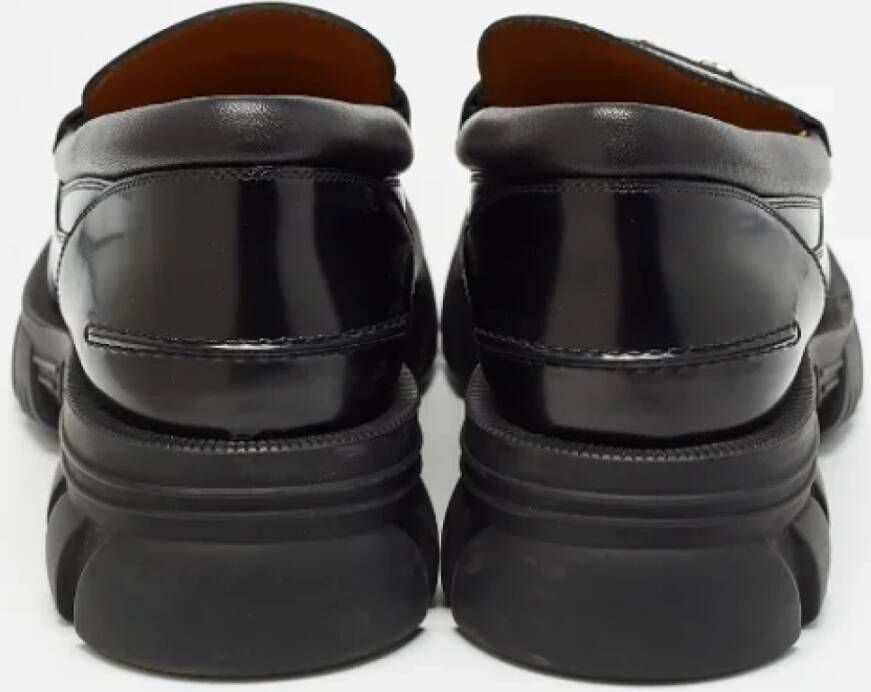 Gucci Vintage Pre-owned Leather flats Black Dames