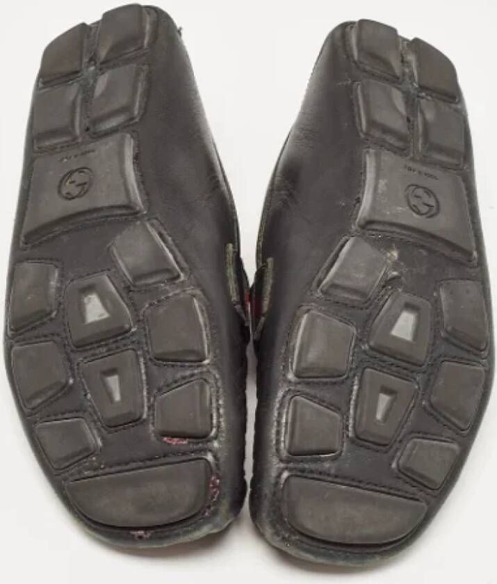 Gucci Vintage Pre-owned Leather flats Black Dames