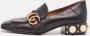 Gucci Vintage Pre-owned Leather flats Black Dames - Thumbnail 3