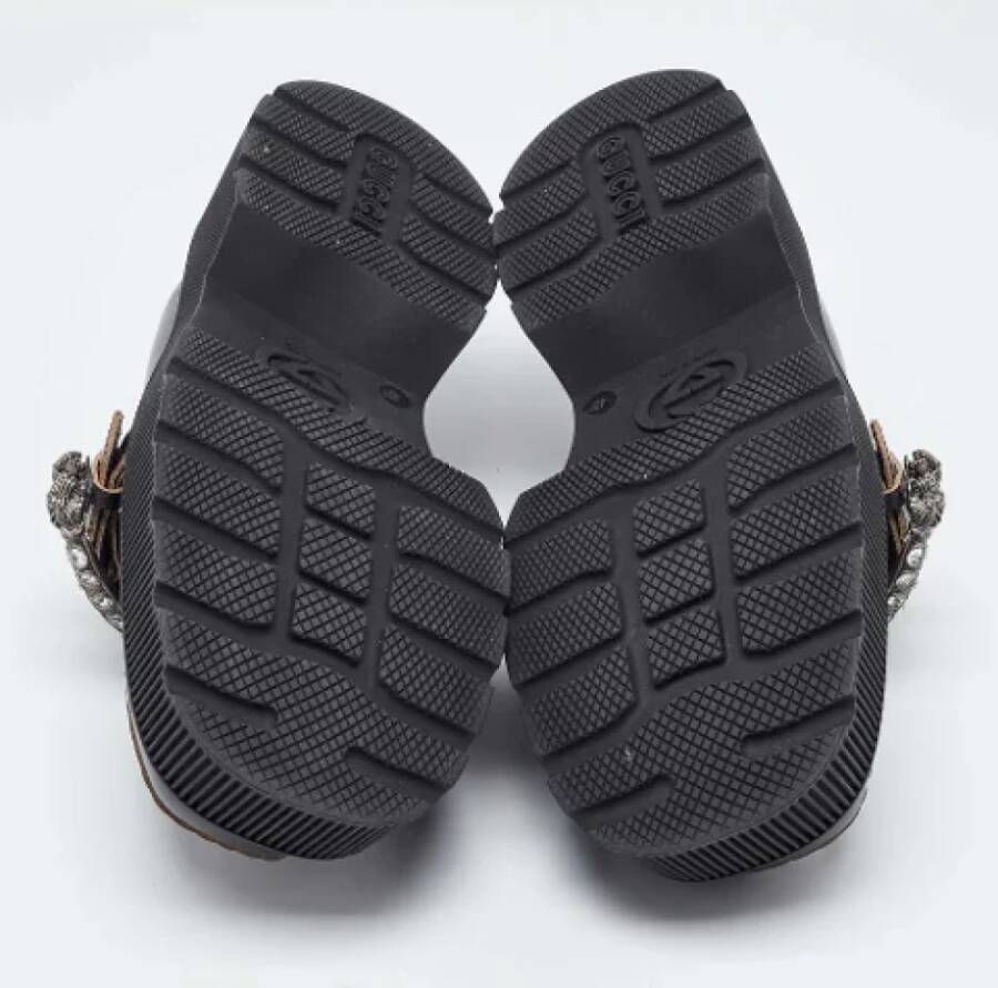 Gucci Vintage Pre-owned Leather flats Black Dames