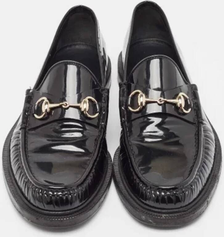 Gucci Vintage Pre-owned Leather flats Black Heren