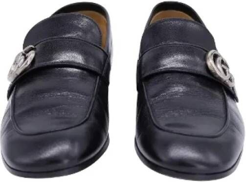 Gucci Vintage Pre-owned Leather flats Black Heren