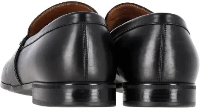 Gucci Vintage Pre-owned Leather flats Black Heren