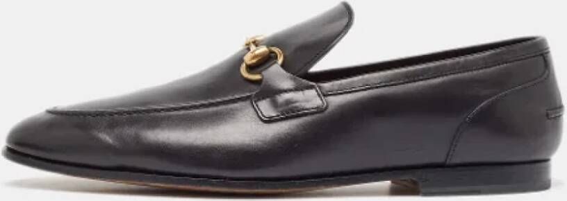 Gucci Vintage Pre-owned Leather flats Black Heren