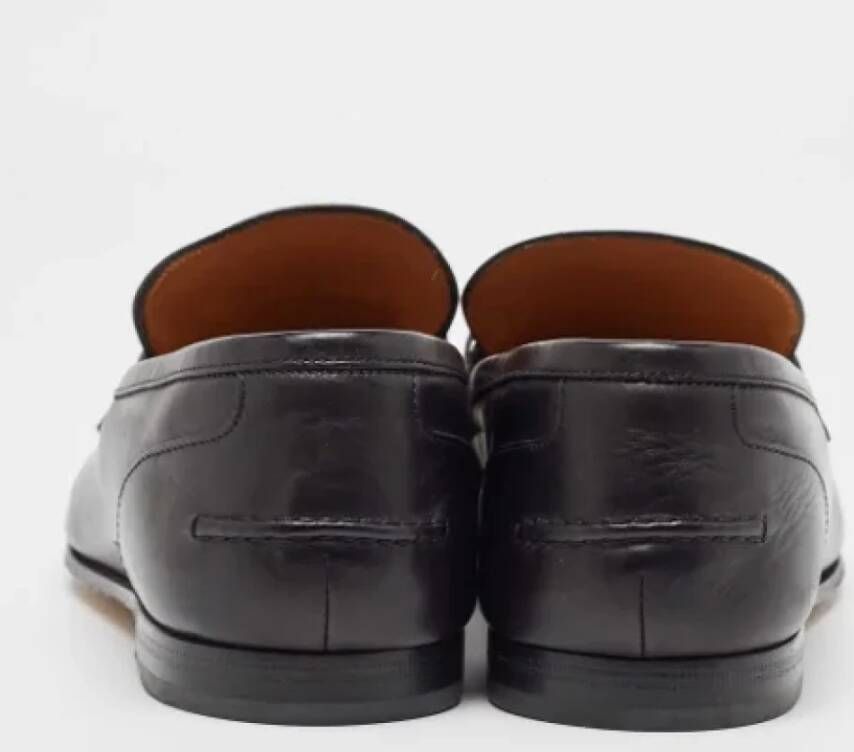 Gucci Vintage Pre-owned Leather flats Black Heren