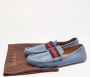 Gucci Vintage Pre-owned Leather flats Blue Dames - Thumbnail 9
