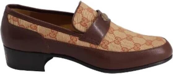 Gucci Vintage Pre-owned Leather flats Brown Dames