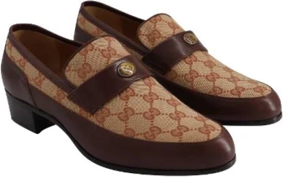 Gucci Vintage Pre-owned Leather flats Brown Dames