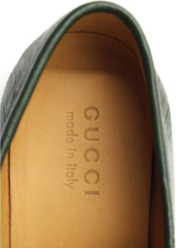 Gucci Vintage Pre-owned Leather flats Green Heren