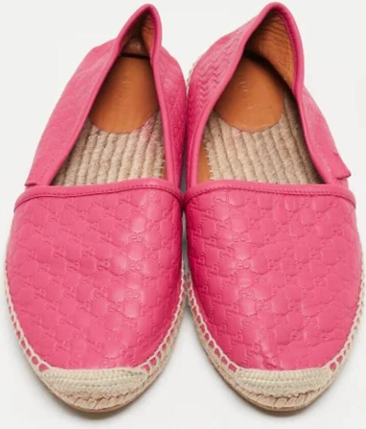 Gucci Vintage Pre-owned Leather flats Pink Dames