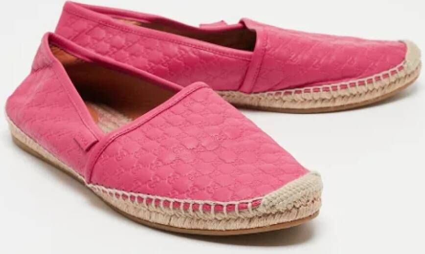 Gucci Vintage Pre-owned Leather flats Pink Dames