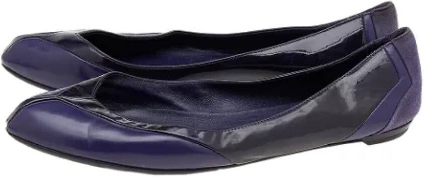 Gucci Vintage Pre-owned Leather flats Purple Dames