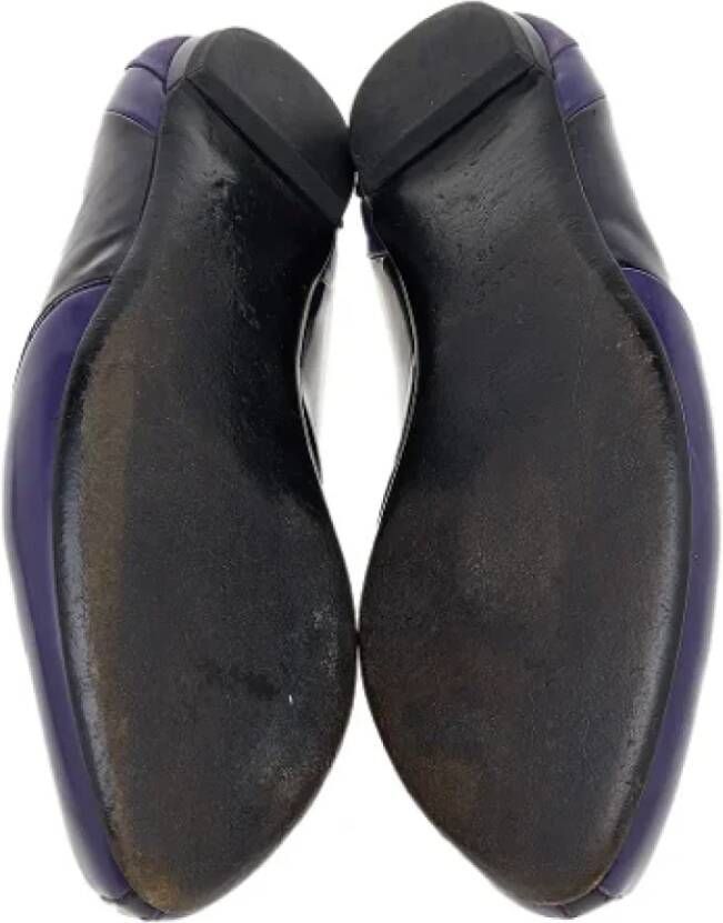 Gucci Vintage Pre-owned Leather flats Purple Dames