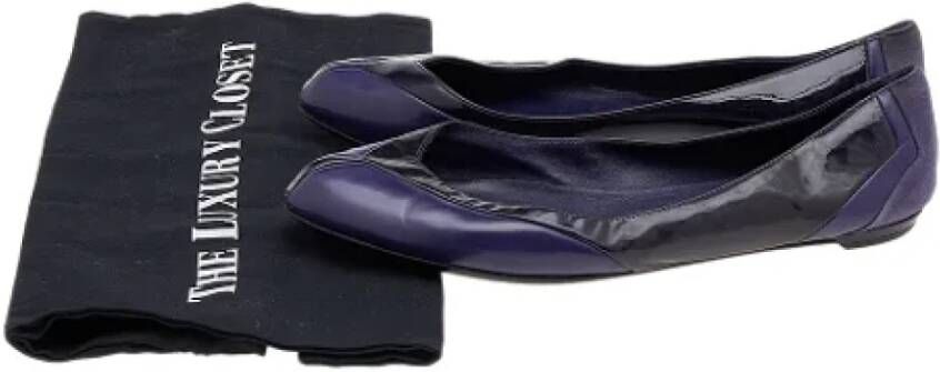 Gucci Vintage Pre-owned Leather flats Purple Dames