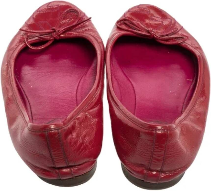 Gucci Vintage Pre-owned Leather flats Purple Dames