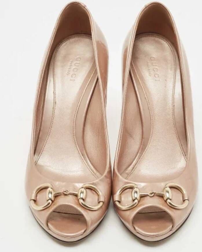 Gucci Vintage Pre-owned Leather heels Beige Dames