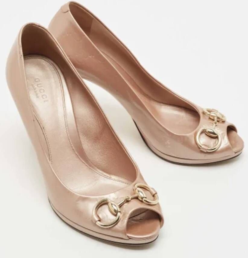 Gucci Vintage Pre-owned Leather heels Beige Dames