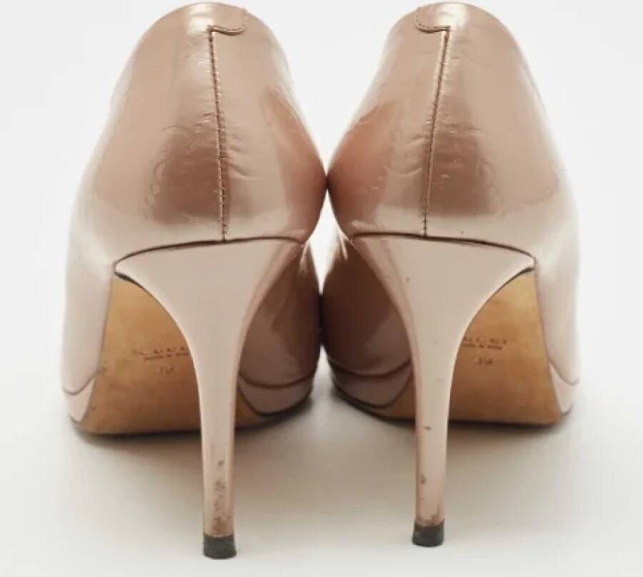 Gucci Vintage Pre-owned Leather heels Beige Dames