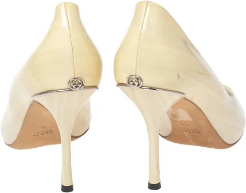 Gucci Vintage Pre-owned Leather heels Beige Dames