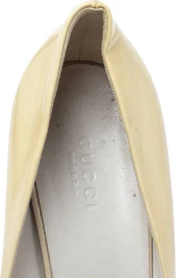 Gucci Vintage Pre-owned Leather heels Beige Dames