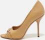 Gucci Vintage Pre-owned Leather heels Beige Dames - Thumbnail 2