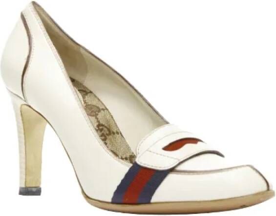 Gucci Vintage Pre-owned Leather heels Beige Dames