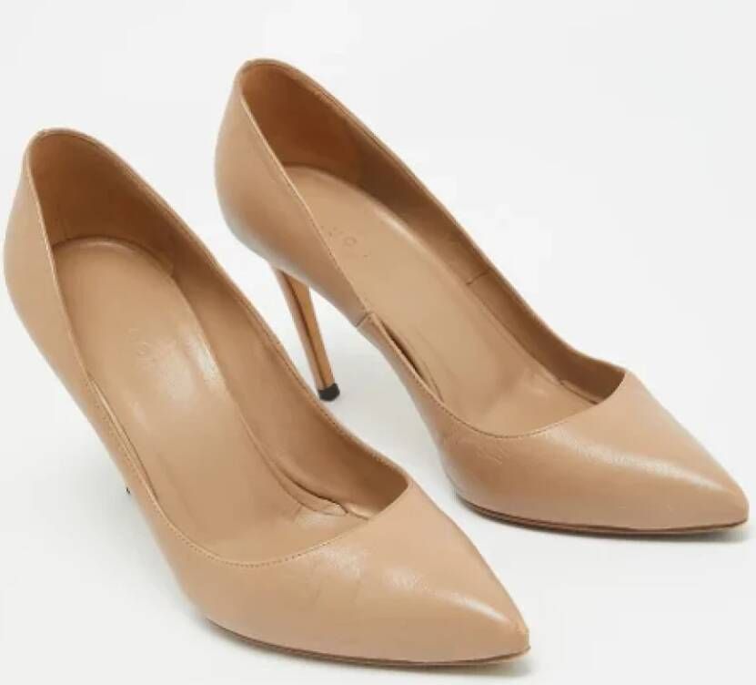 Gucci Vintage Pre-owned Leather heels Beige Dames