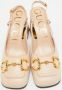 Gucci Vintage Pre-owned Leather heels Beige Dames - Thumbnail 3