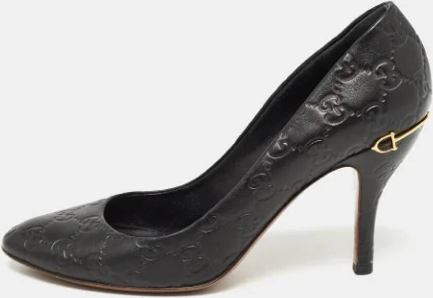 Gucci Vintage Pre-owned Leather heels Black Dames