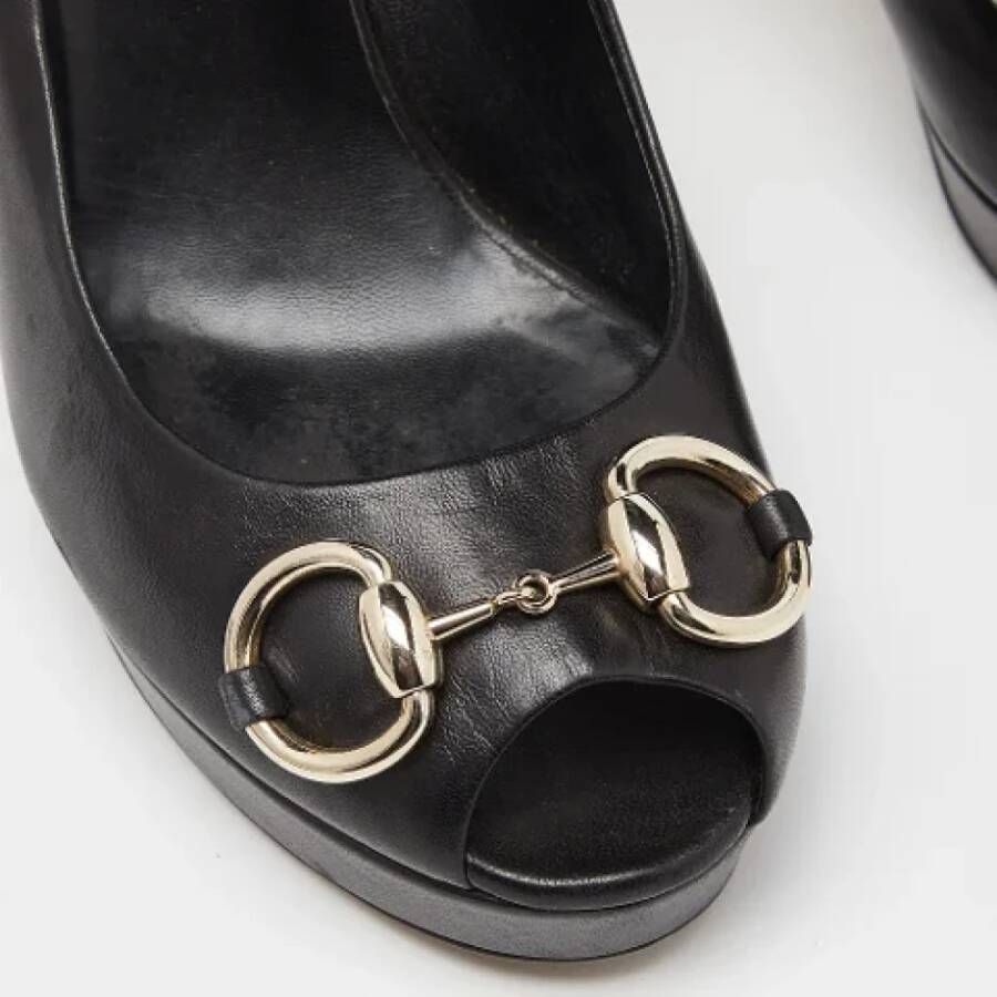 Gucci Vintage Pre-owned Leather heels Black Dames