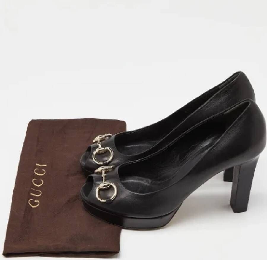 Gucci Vintage Pre-owned Leather heels Black Dames