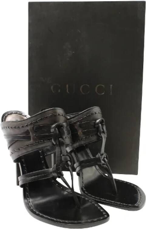 Gucci Vintage Pre-owned Leather heels Black Dames