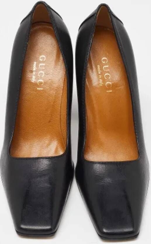 Gucci Vintage Pre-owned Leather heels Black Dames