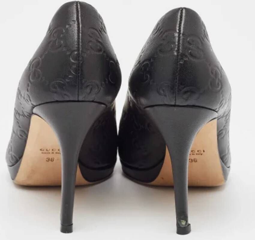 Gucci Vintage Pre-owned Leather heels Black Dames